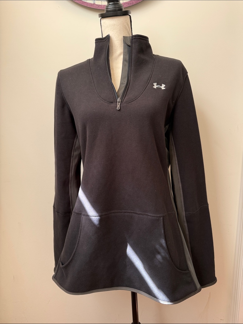 Under Armour Black Women's Quarter-Zip Fleece Pullover